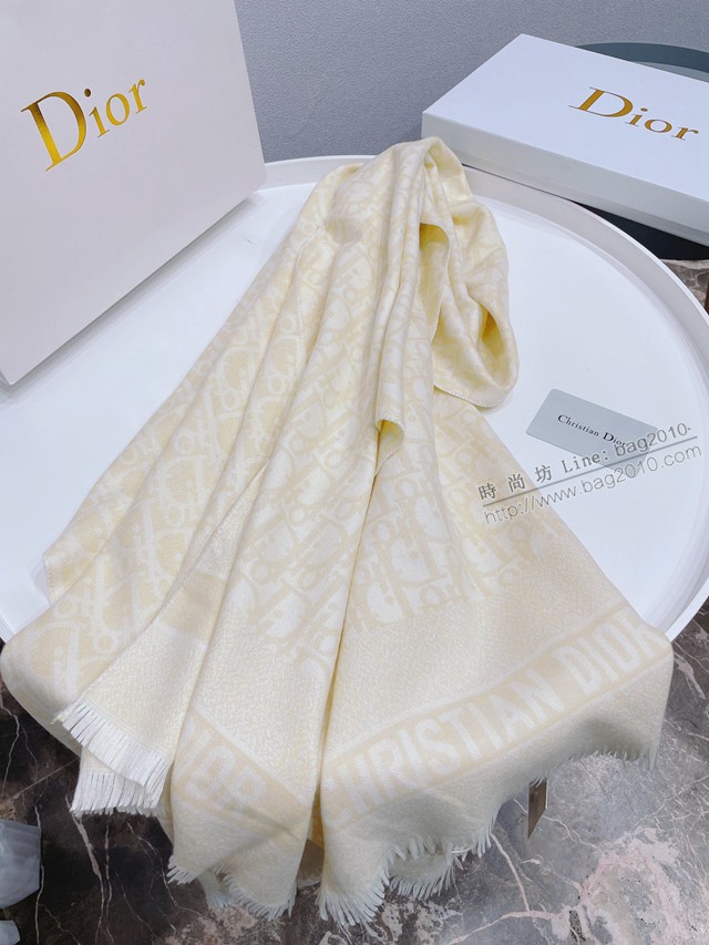Dior秋冬新款披肩圍巾 迪奧2021新款羊絨混紡女士圍巾  mmj1007